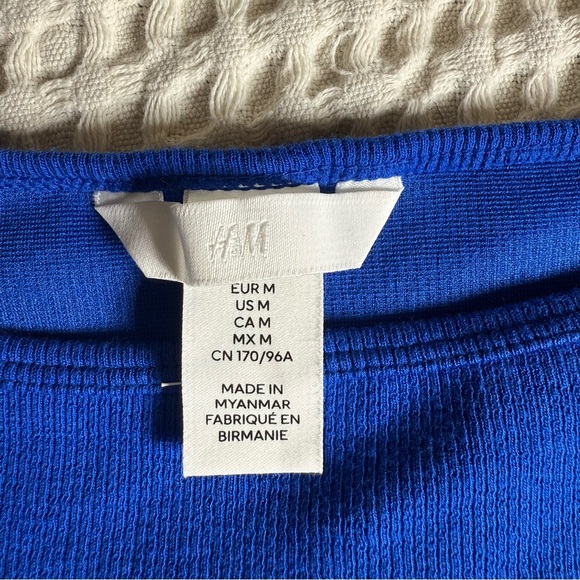 Blue Ribbed Tank Top - Picture 4 of 4